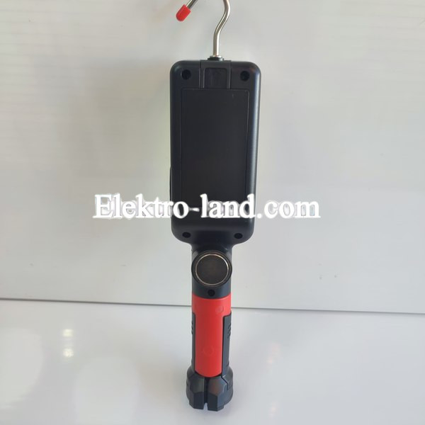 Фонарь аккумуляторный Worklight ZJ-8859 COB с магнитом и крючком для подвешивания черный